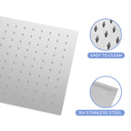 Rain Shower Head With Shower Arm (10 Inch Square, Brushed Nickel)