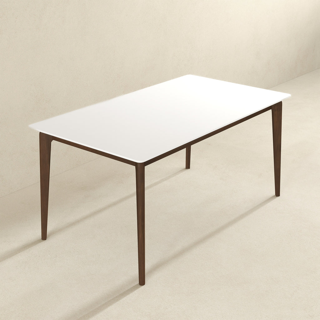 Lindsey Mid-Century Modern Solid Wood Dining Table