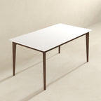 Lindsey Mid-Century Modern Solid Wood Dining Table