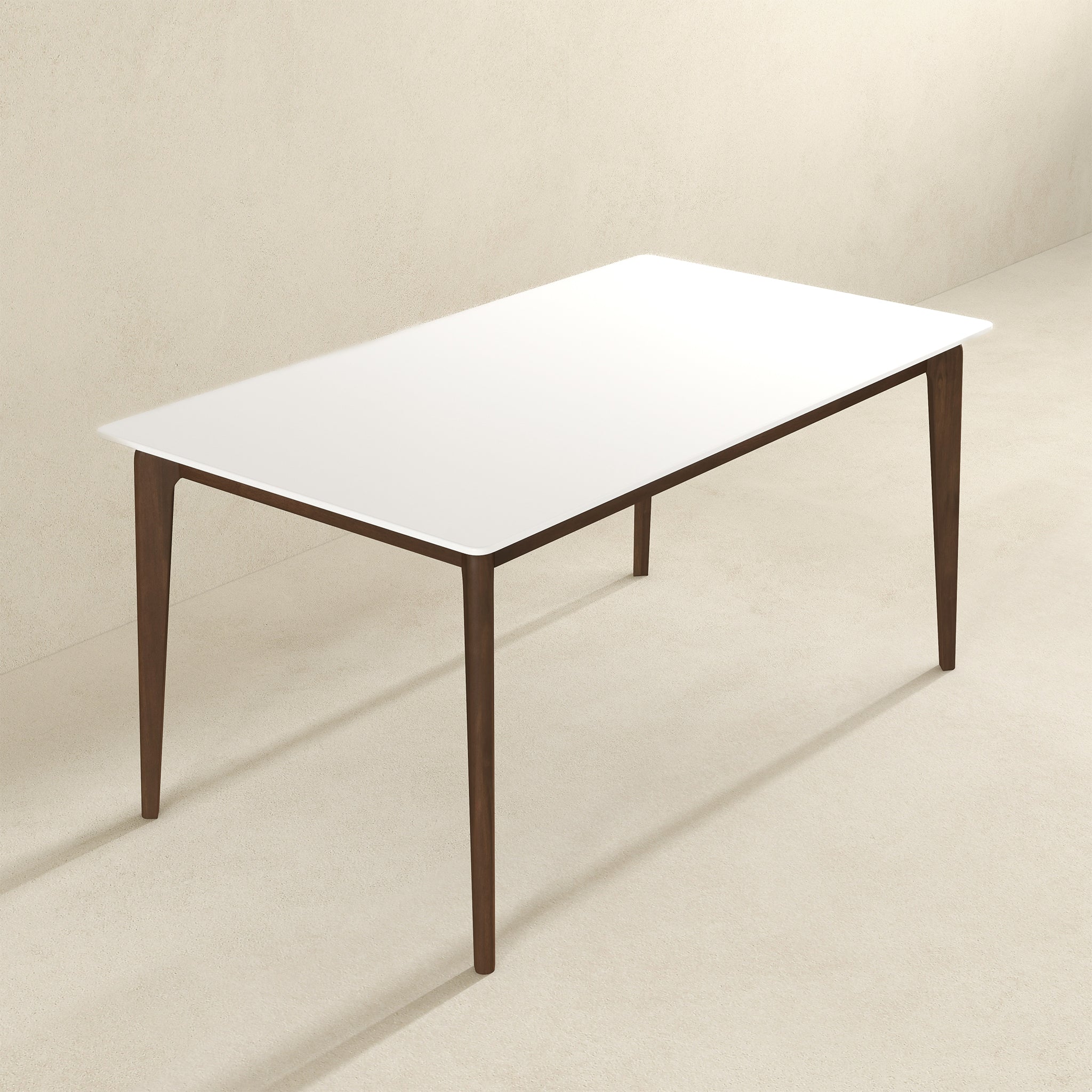 Lindsey Mid-Century Modern Solid Wood Dining Table