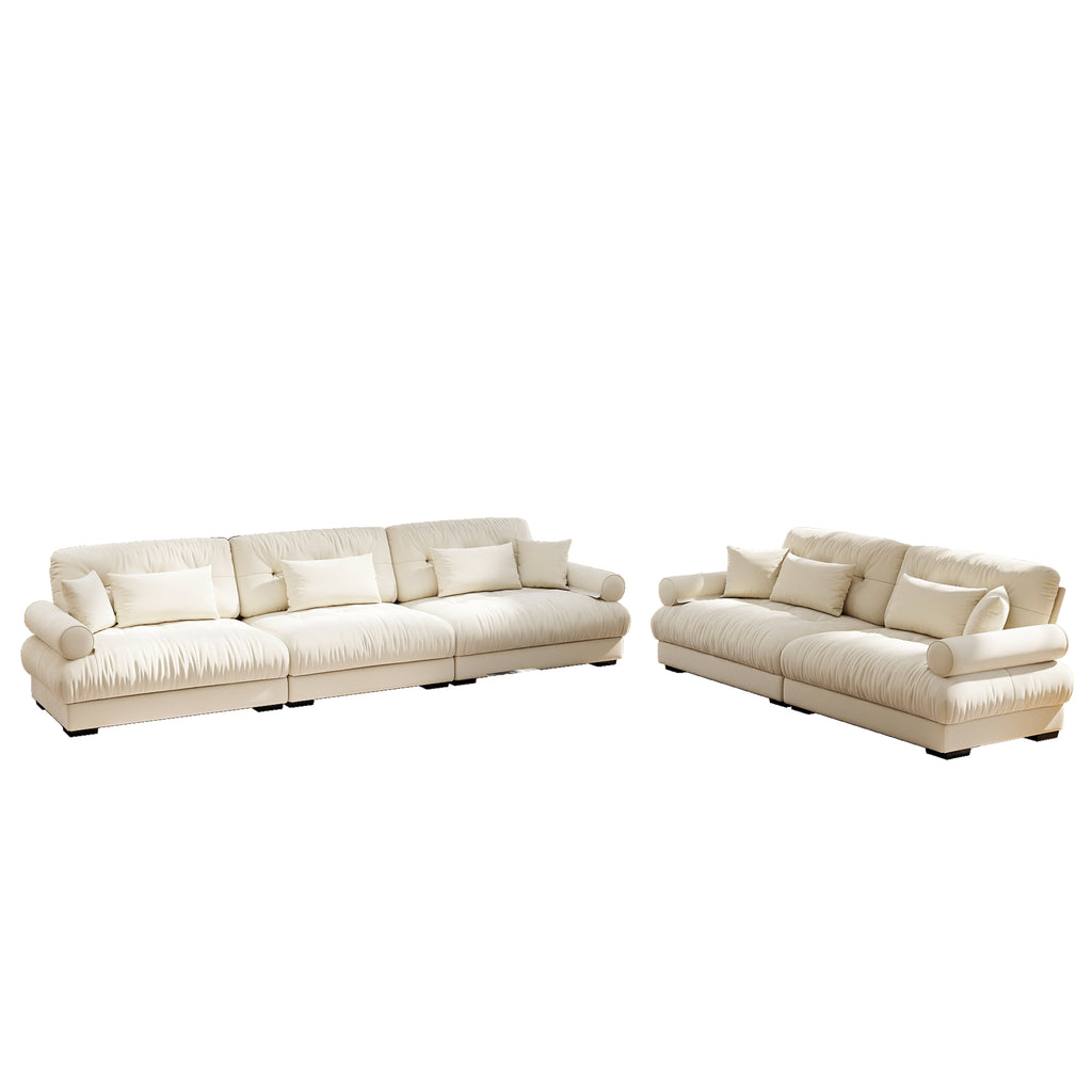 Velvet Modular Sofa Set - Two-Seater & Three-Seater