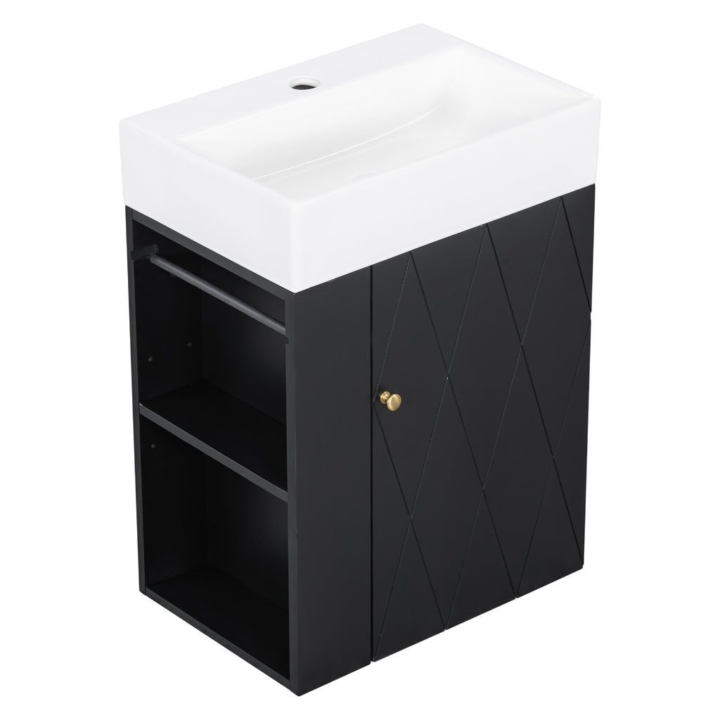 20 Inch Bathroom Vanity With Ceramic Sink