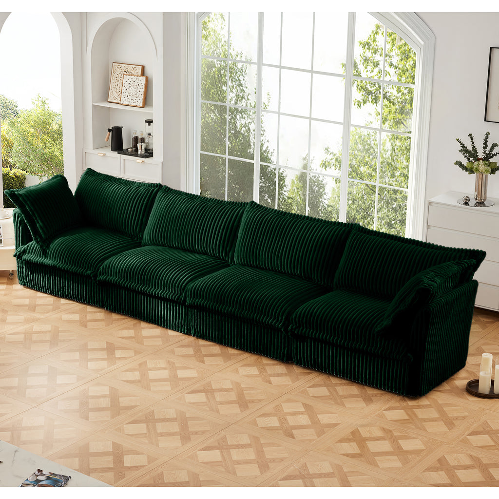 Slipcovered Long Sofa