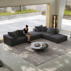 Oversized Sponge Cloud Sofa - Modern Upholstered Sectional Couch