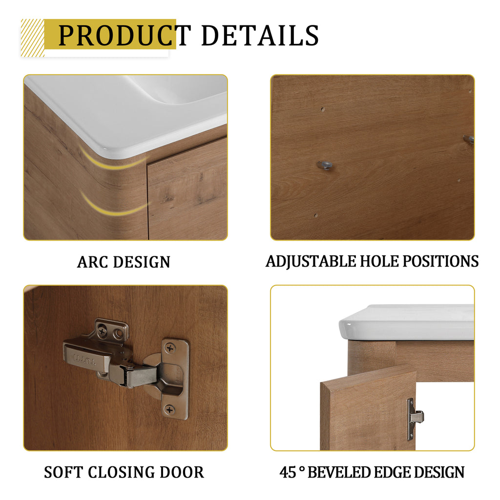 64'' Freestanding Bathroom Vanity with Ceramic Sink
