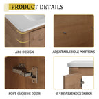64'' Freestanding Bathroom Vanity with Ceramic Sink