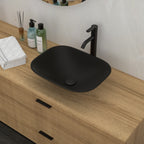 Bathroom Artistic Tempered Glass Vessel Sink with Faucet