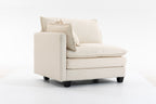 Modern 2-Seat Sectional Sofa with Waist Pillows