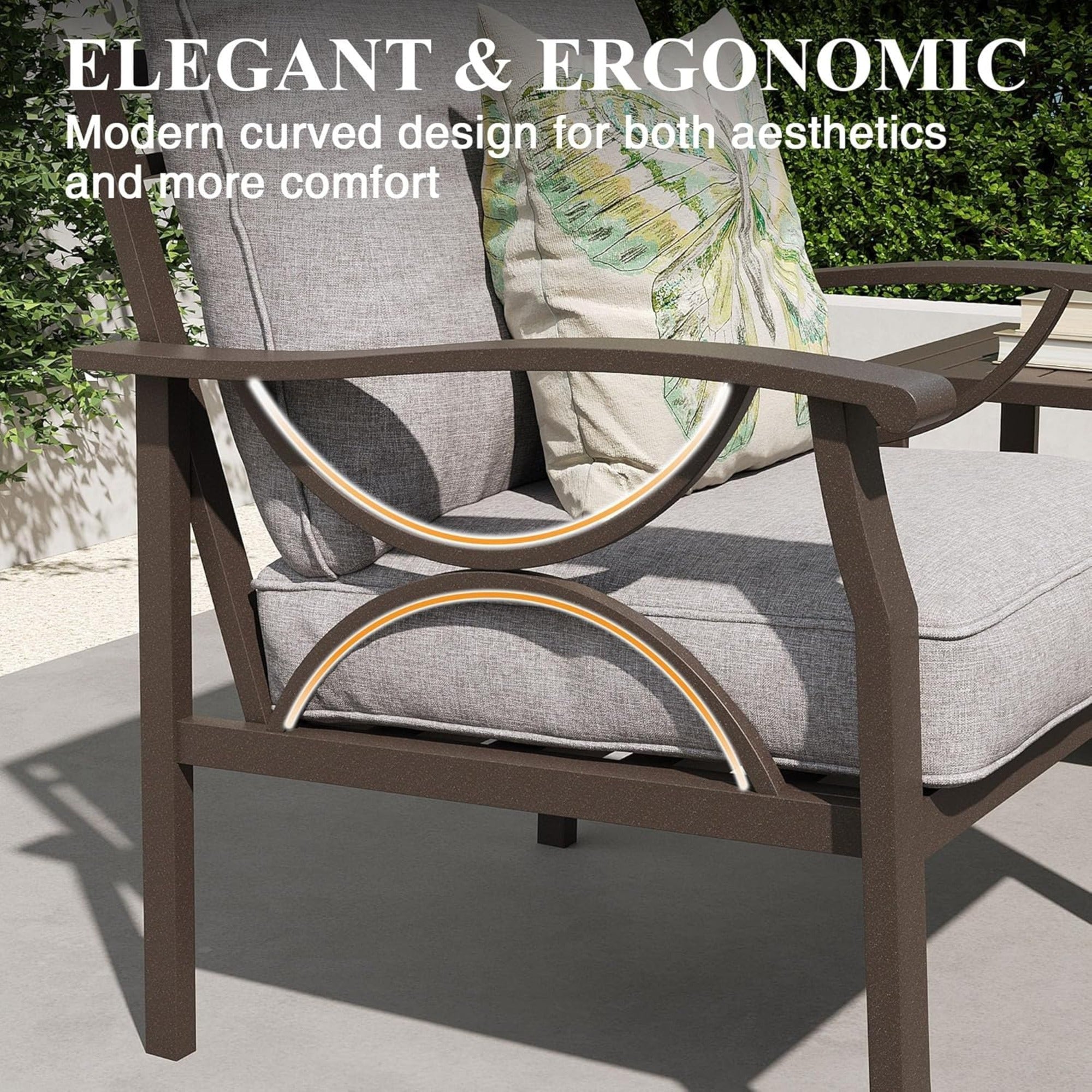 48" All-Weather Metal Loveseat