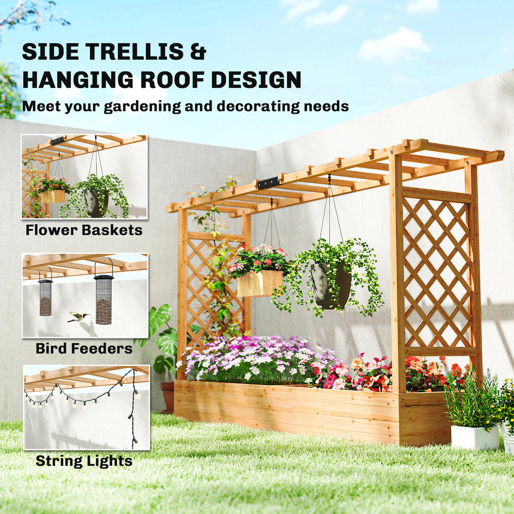 Outsunny Raised Garden Bed with Trellis
