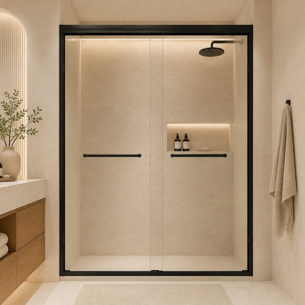 Tempered Glass Double Sliding Shower Door