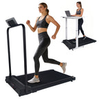 Walking Pad Treadmill with Handle Bar and Adjustable Incline