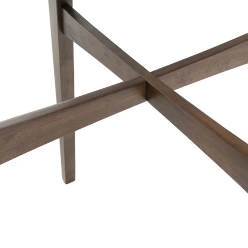 Mid-Century Modern Round Wooden Bar Table – 42" High