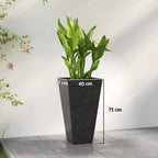 Outsunny 28" Tall Planters - Set of 3 Plastic Flower Pots