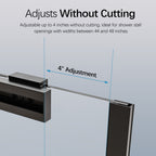 46-48" W * 76" H Frameless Single Sliding Shower Door