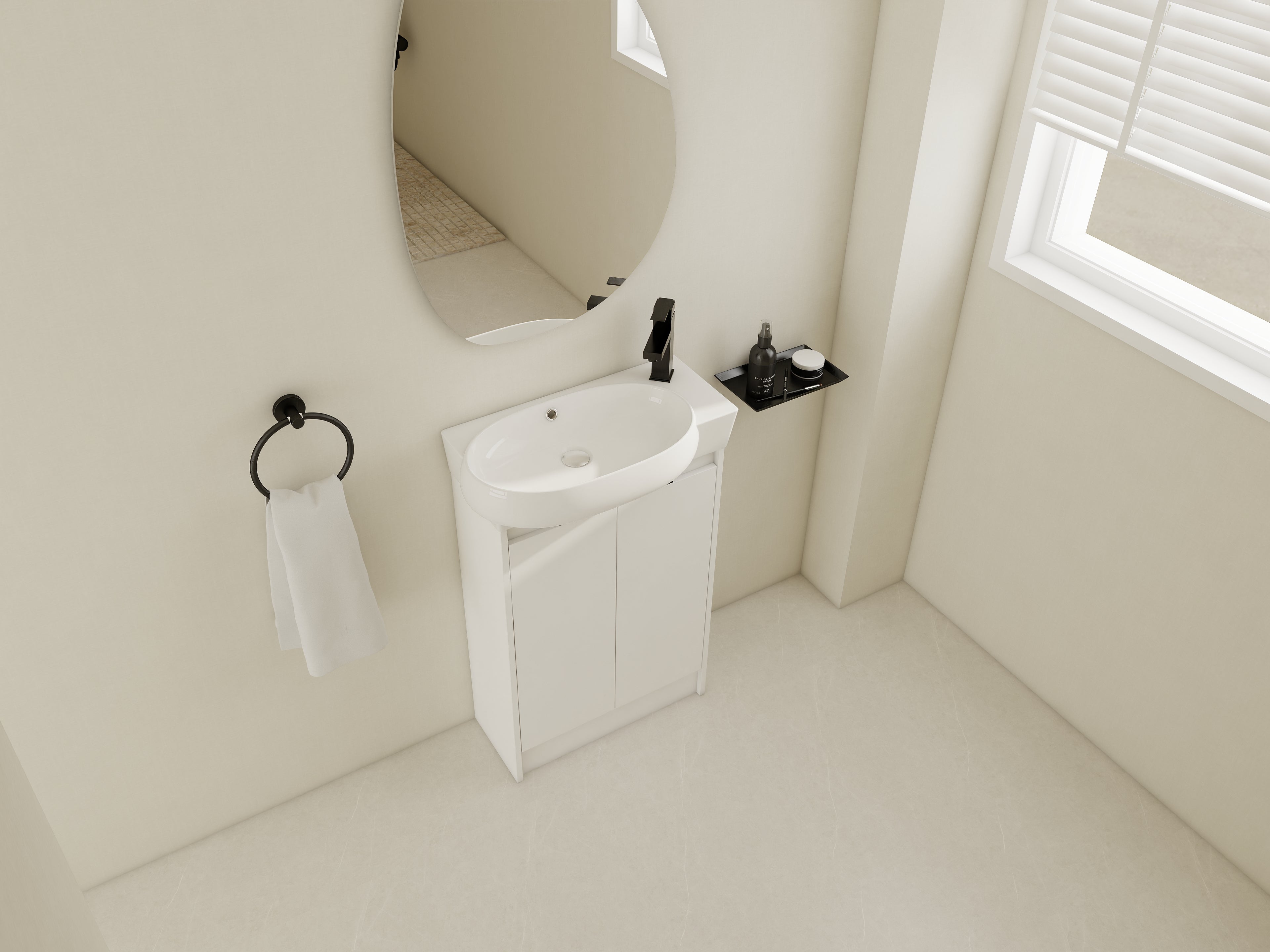 23" Freestanding Bathroom Vanity with Sink