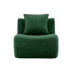 Armless Sofa With Pillow Teddy Fabric - Green
