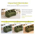 LY-049S Curved Modern Boneless Sofa Loveseat