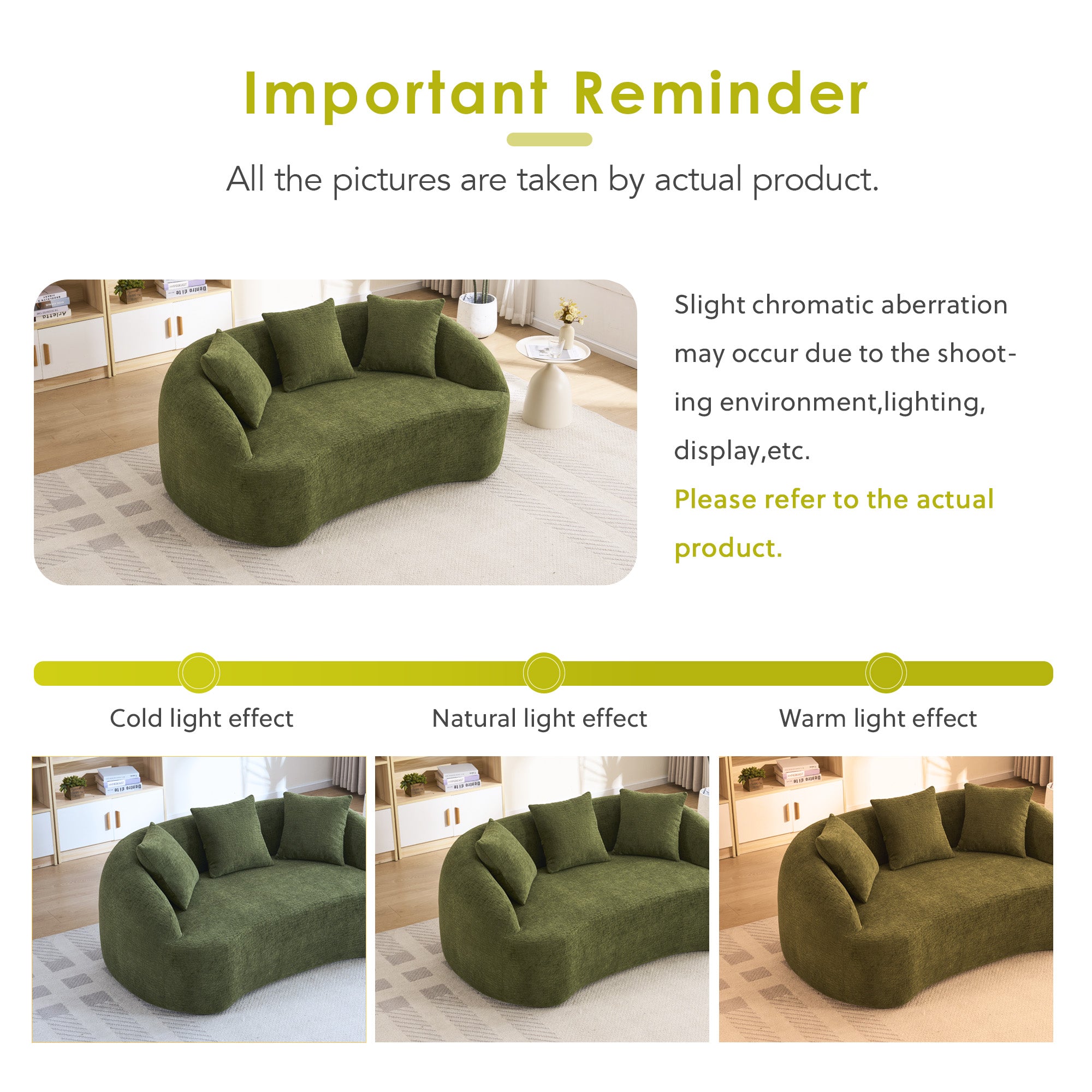 LY-049S Curved Modern Boneless Sofa Loveseat
