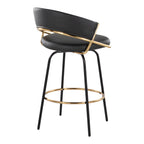 Jie 26" Fixed-Height Contemporary Counter Stool with Swivel