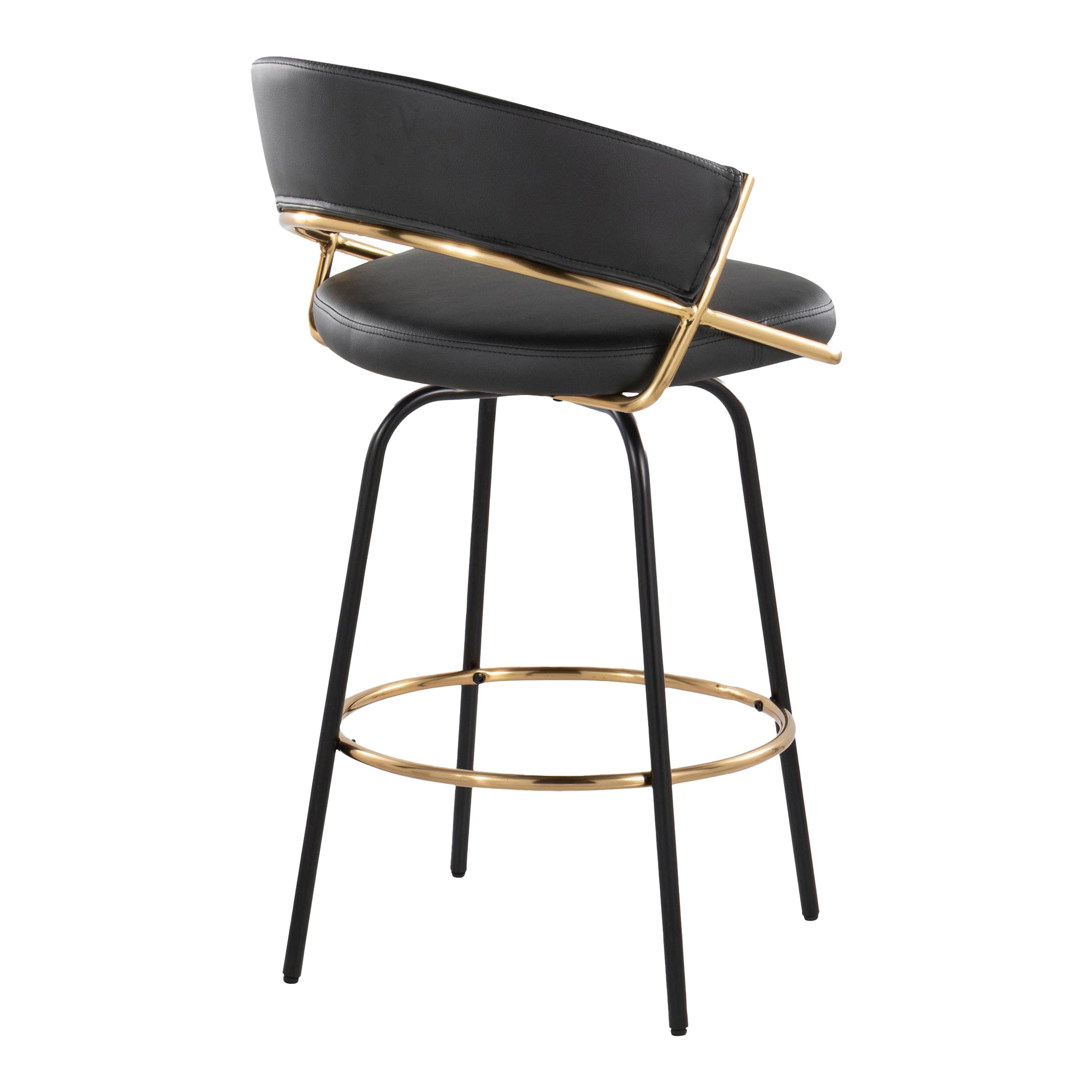 Jie 26" Fixed-Height Contemporary Counter Stool with Swivel