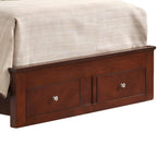 Elegant Twin Bed With Storage In Cherry Finish