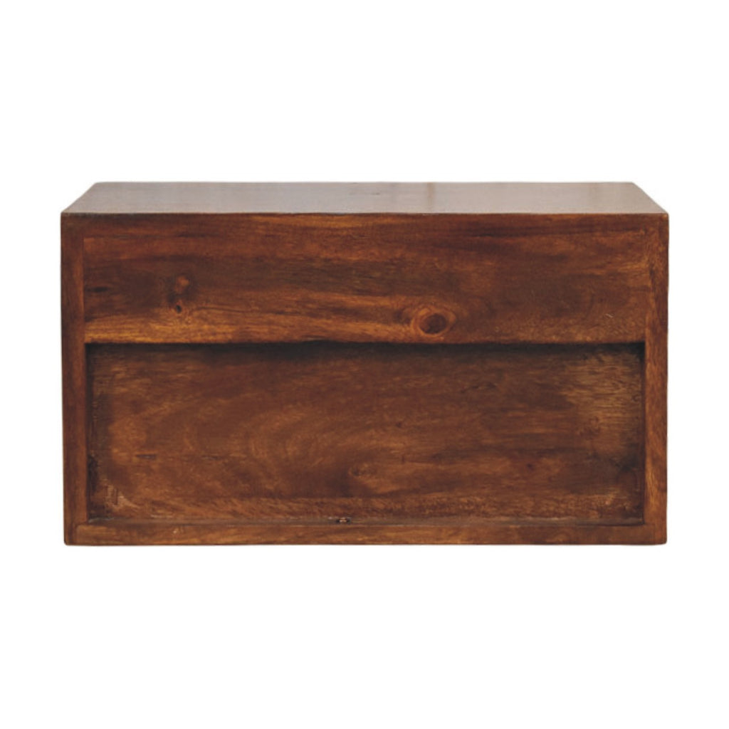 Solid Wood Cadiz Textured Bedside Table