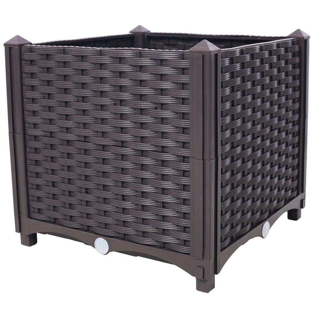 Deep Raised Garden Bed Plastic Planter Boxes