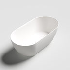 59" Freestanding Bathtub, Oval Shaped Stone Resin Freestanding Tubs