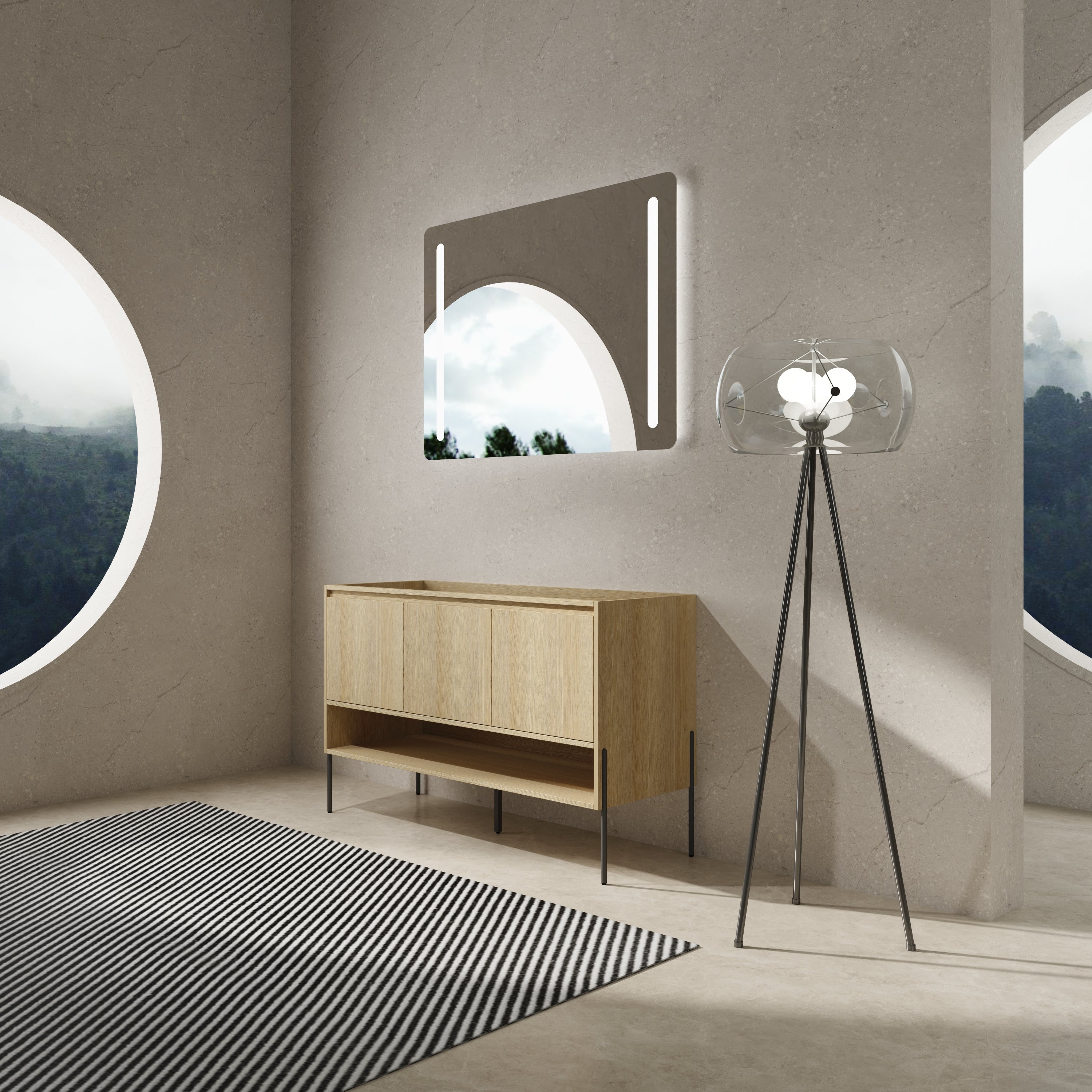 48" Freestanding Bathroom Vanity & 3 Soft-Close Cabinet Doors