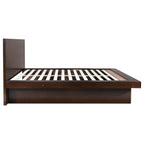 Tokyo Cappuccino Wood Eastern King LED Panel Bed