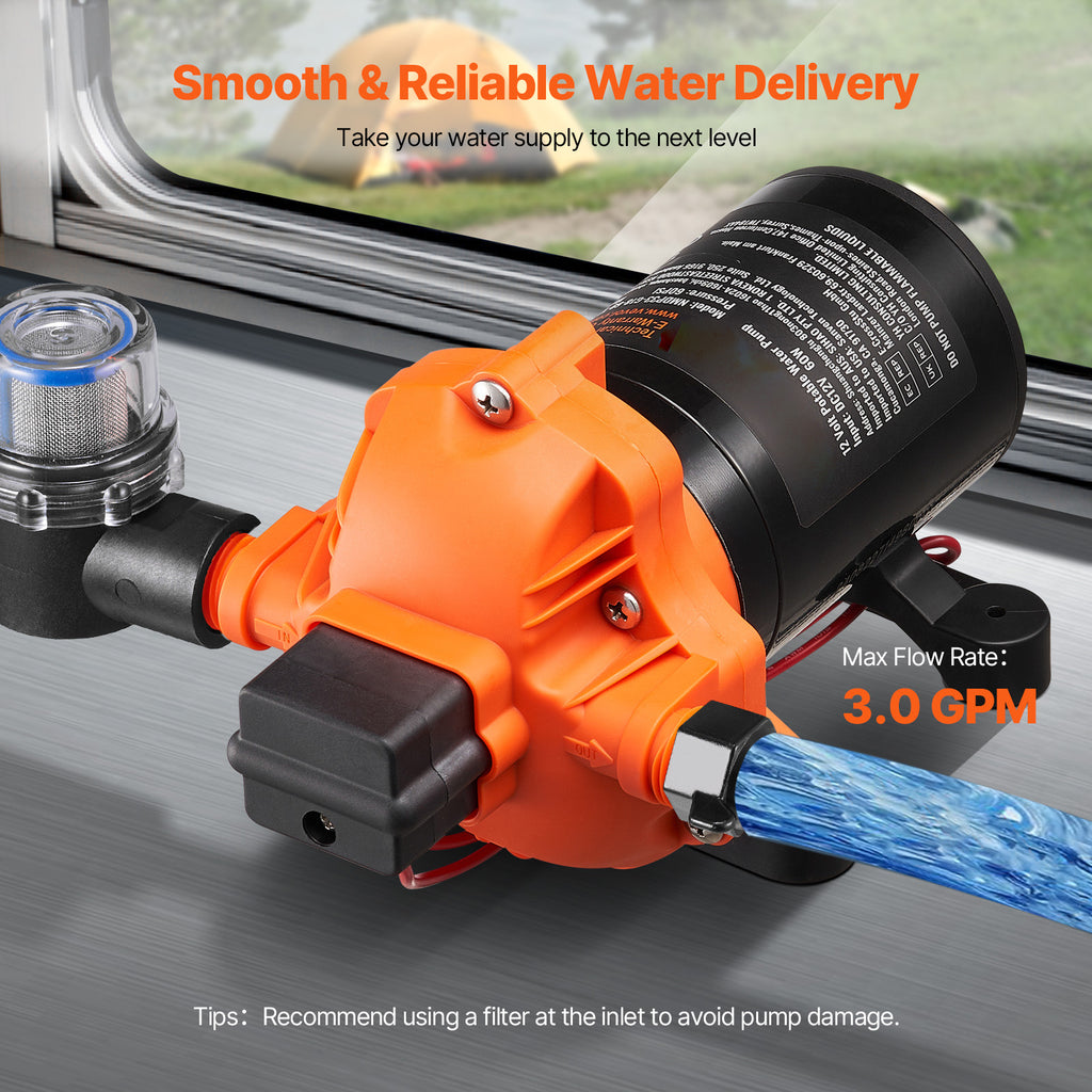 12V Diaphragm Pump - 3 GPM