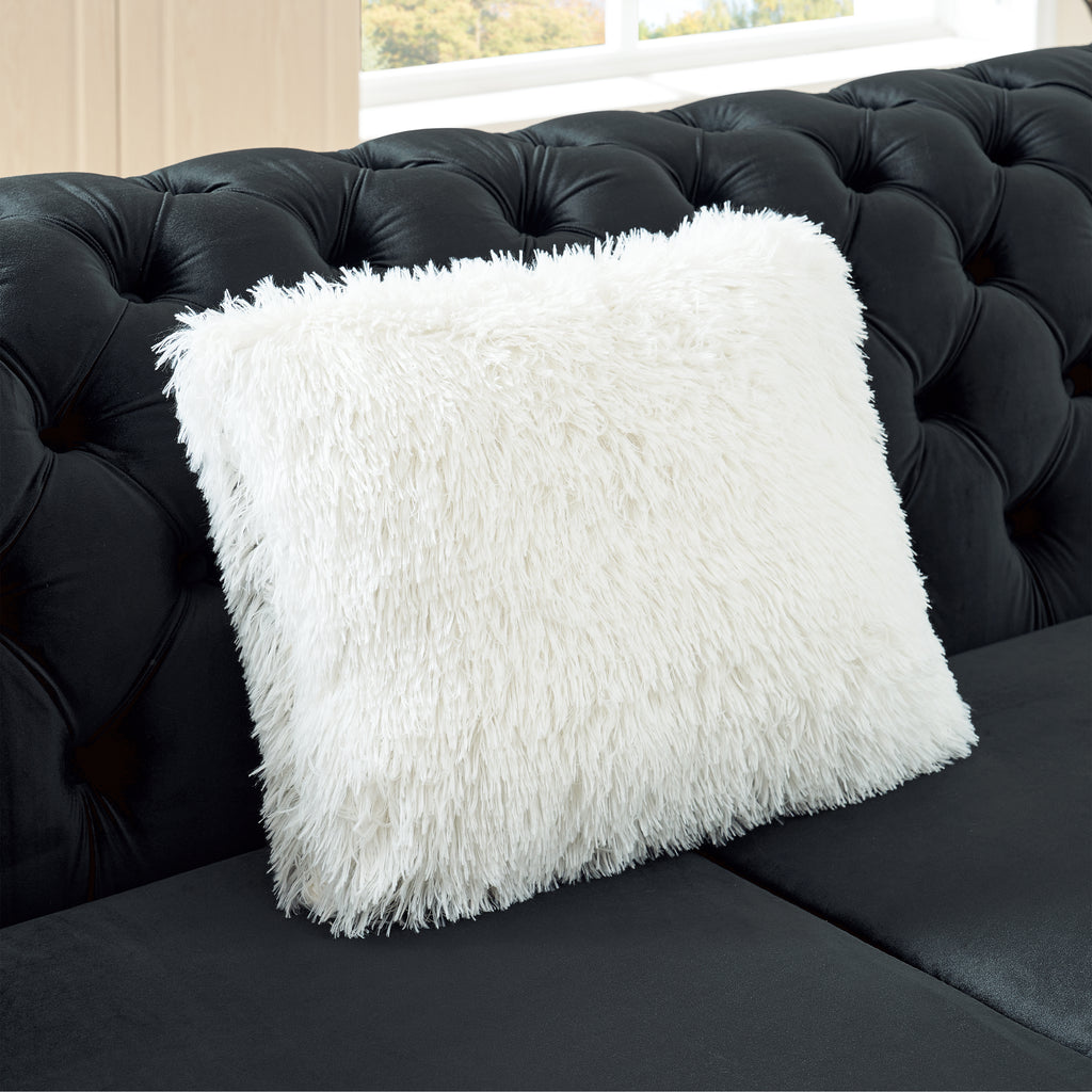 106 Inches L-Shaped Chesterfield Sectional Sofa Set