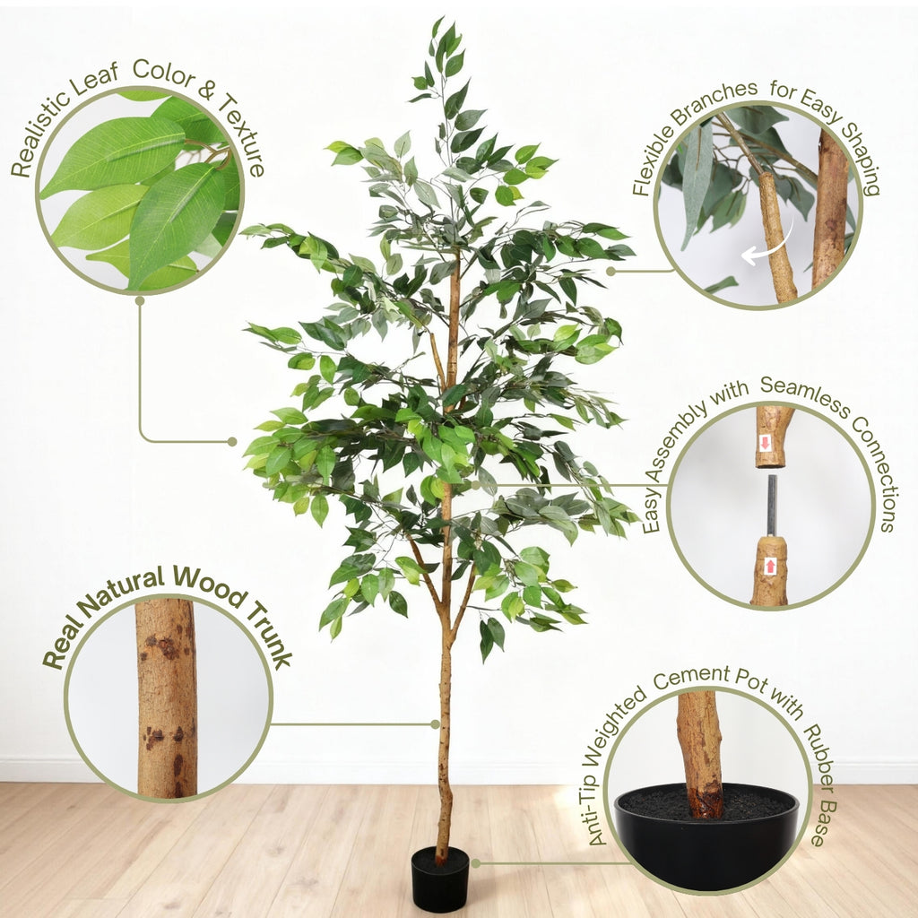 6FT Artificial Ficus Tree
