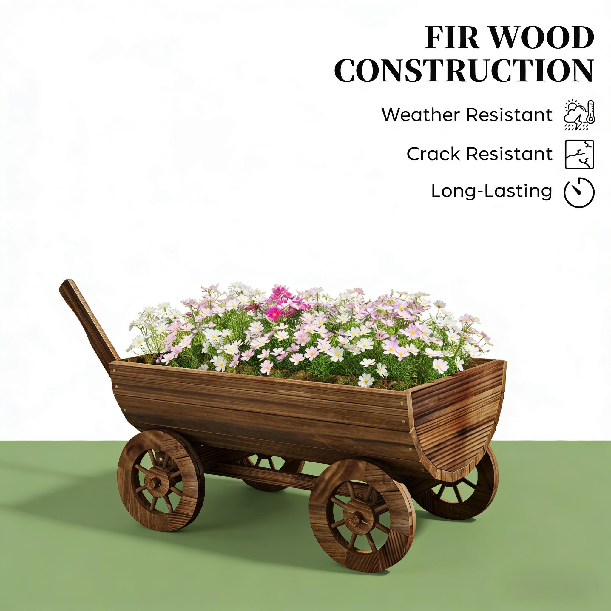Small Wheelbarrow Wagon Flower Cart