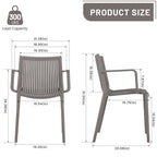 Summer 4pcs Modern Stackable Plastic Armchair Set