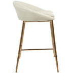 26" Counter Stool with Curved Upholstered Seat