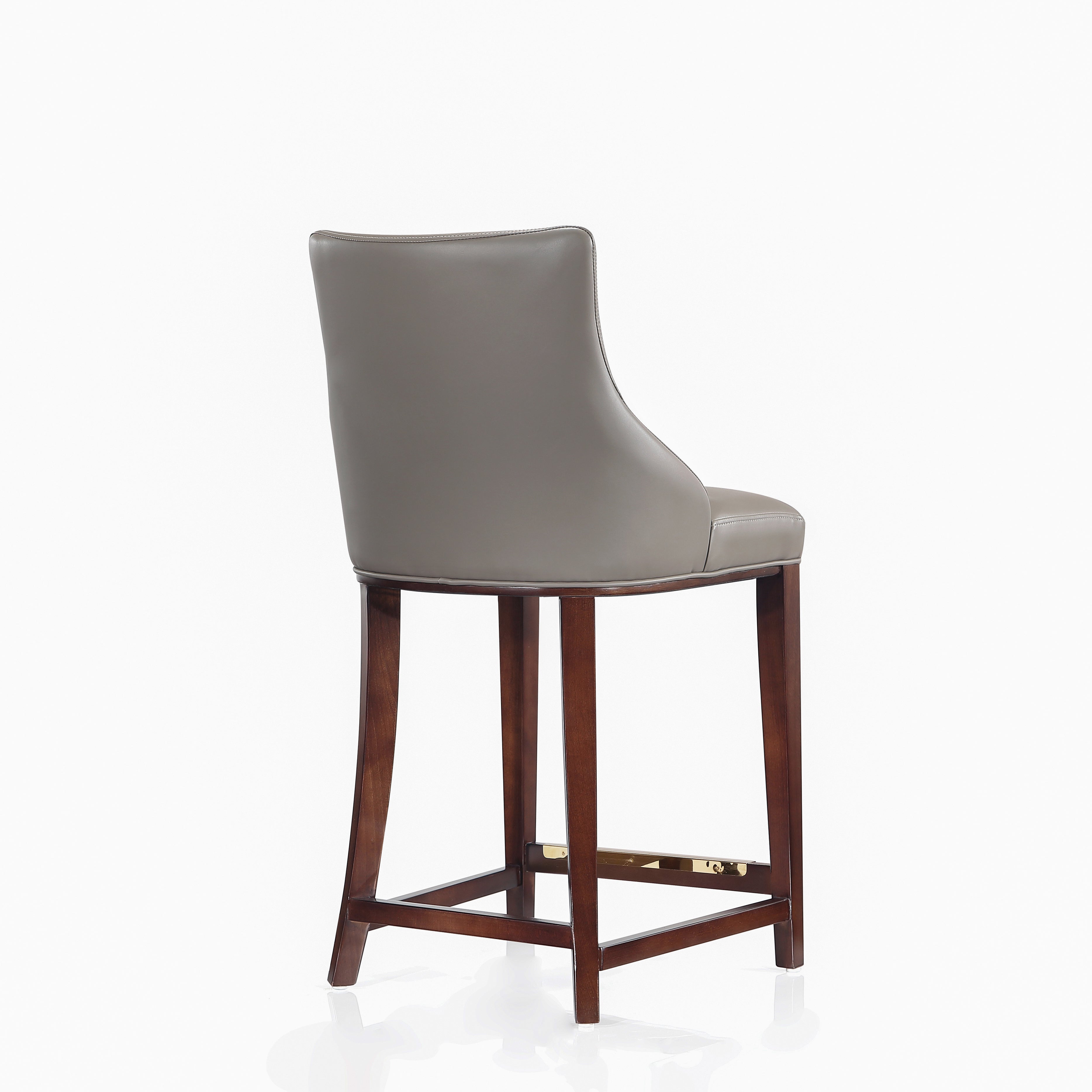 Shubert Wood Upholstered Counter Stool in Dark