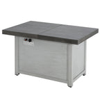 Extendable Rectangle Aluminum Alloy Fire Pit Table, 50,000BTU
