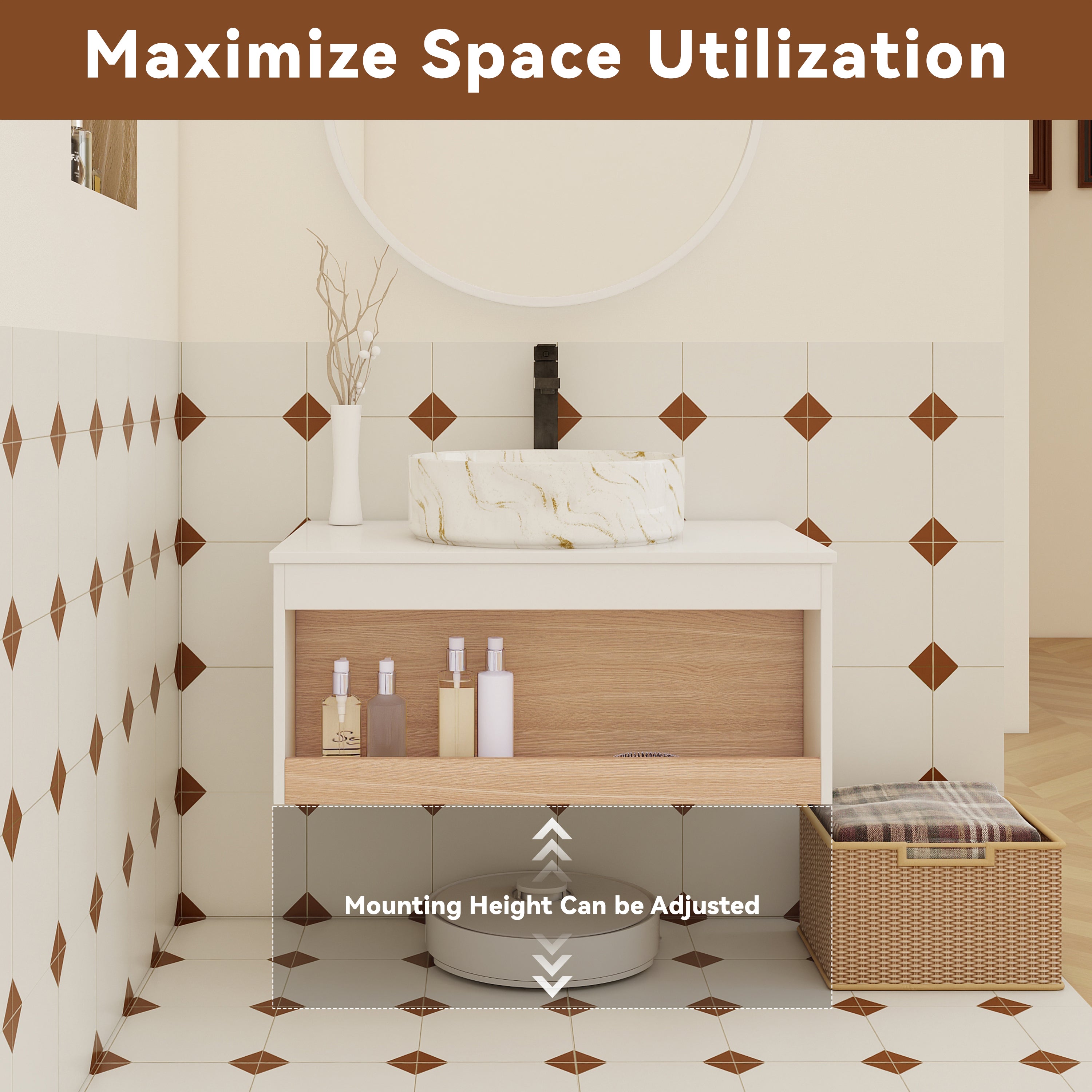 30" Floating Bathroom Vanity