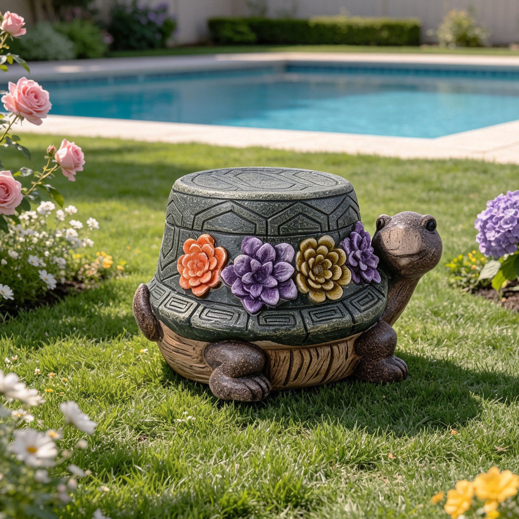 Turtle Stool Garden Statue
