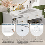 36" Bathroom Vanity with Ceramic Sink