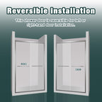 44-48"x76" Aluminum Frame Double Sliding Shower Door