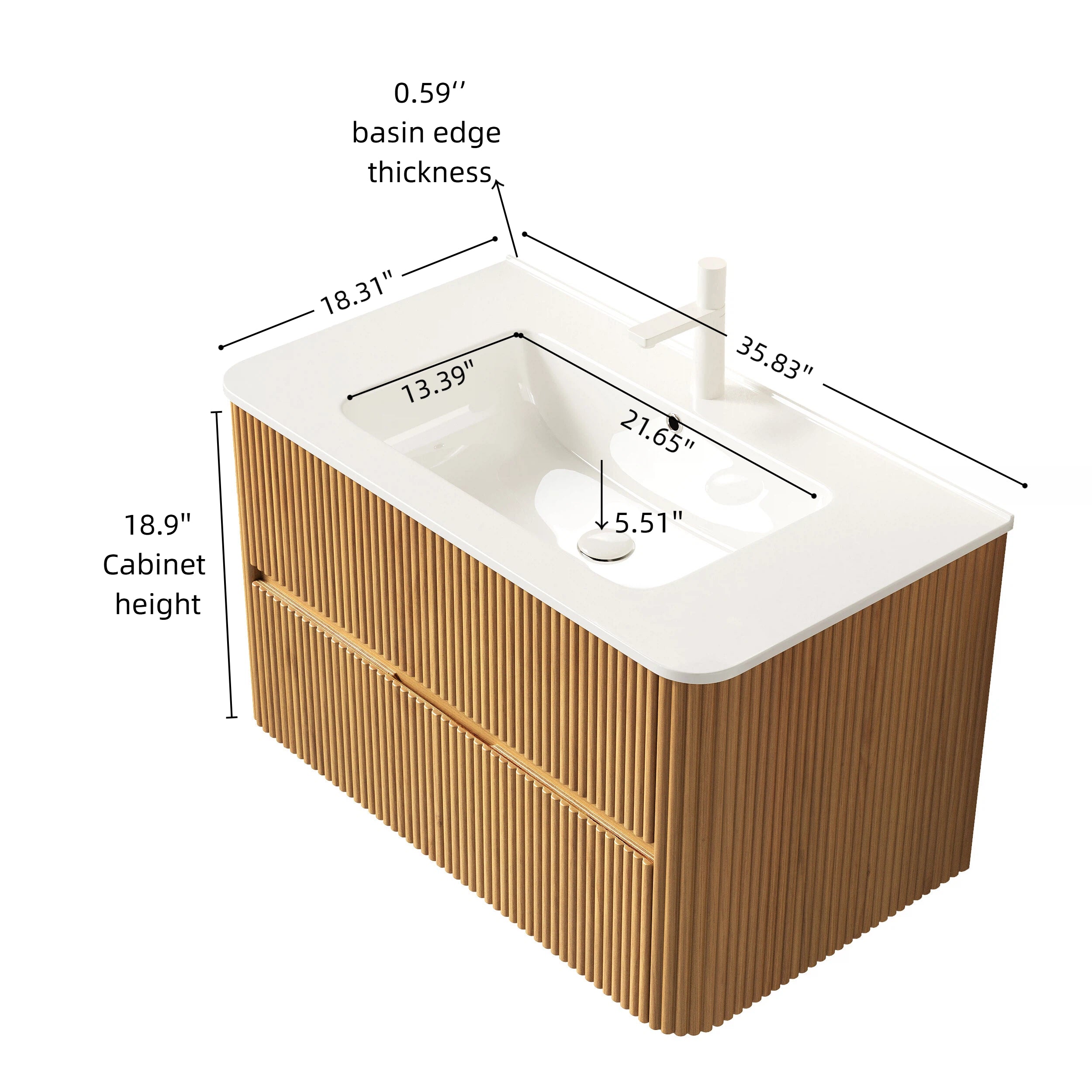 NOOR 36" Bathroom Vanity with Sink
