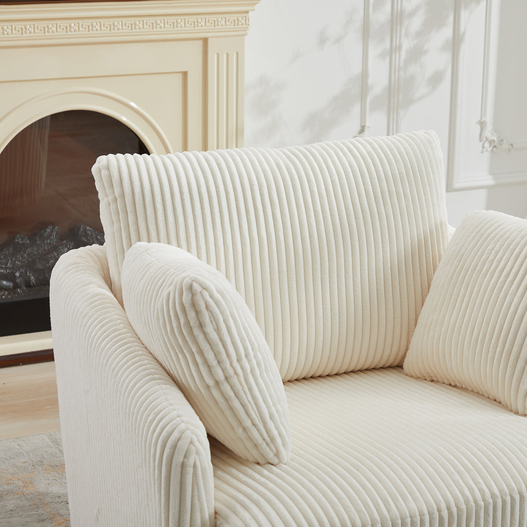 40.55''W Swivel Accent Chair with Pillows
