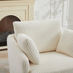 40.55''W Swivel Accent Chair with Pillows