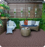 12" Stone Texture Patio Deck Tiles