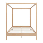 Solid Wood Queen Size Canopy Bed Frame