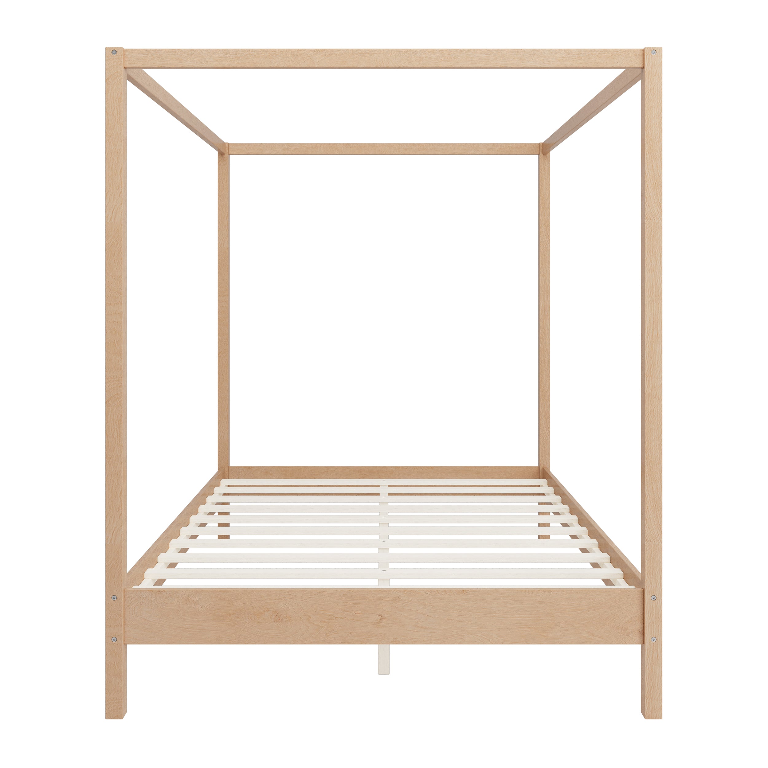 Solid Wood Queen Size Canopy Bed Frame