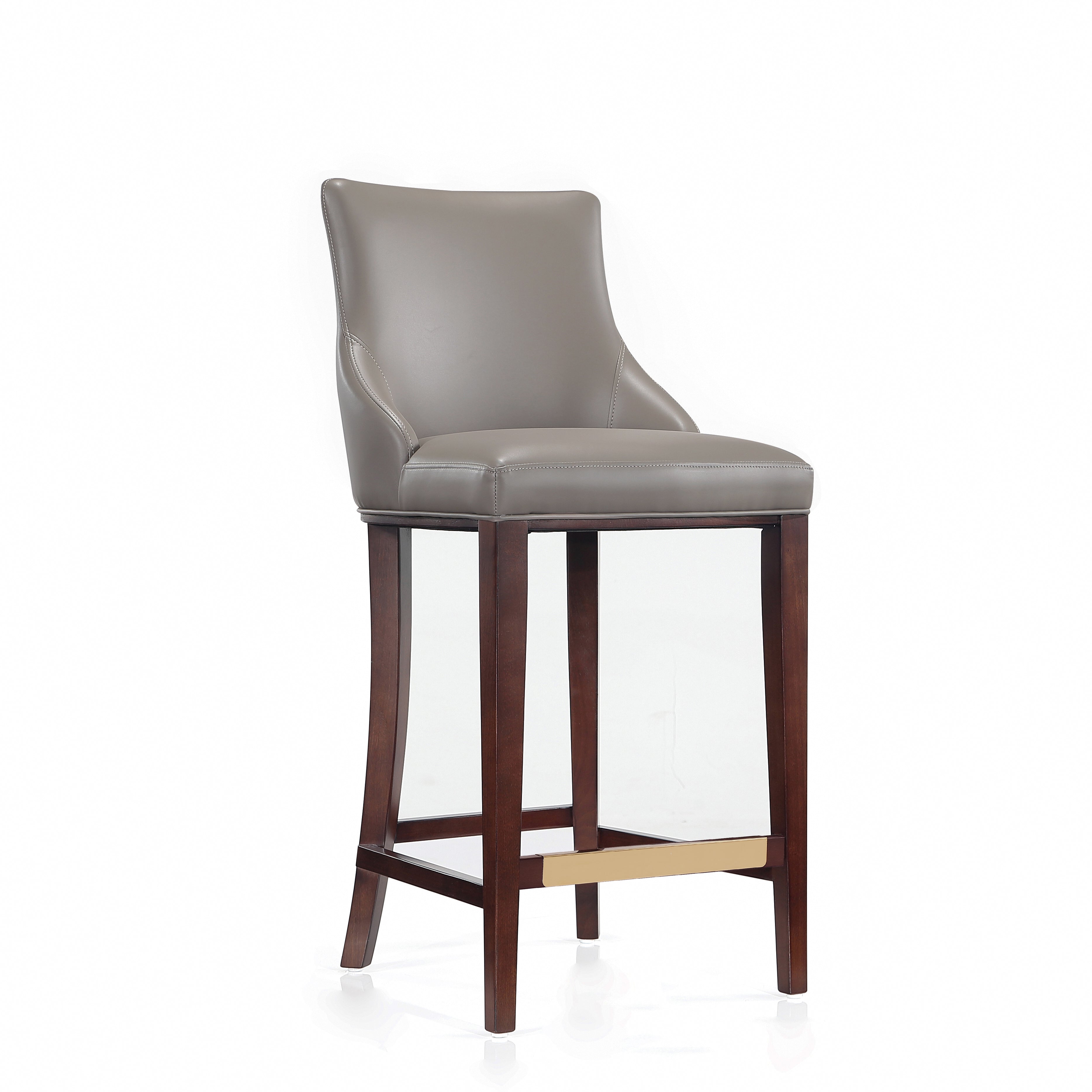 Shubert Wood Upholstered Barstool in Dark